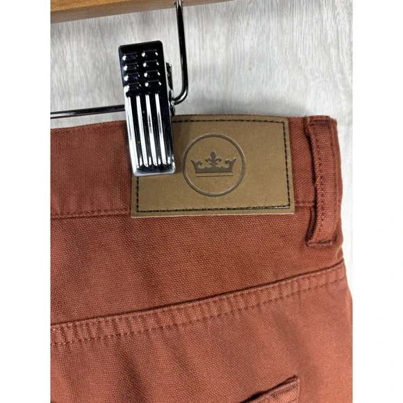 Peter Millar Crown Crafted Wayfare 5 Pocket Pants Mens 35x32 Rust‎ Stretch